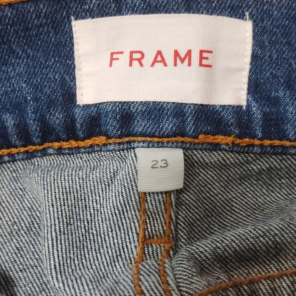 Frame Le Sylvie Slender Straight Leg High Rise Heritage Jeans Size 23 - Picture 4 of 6